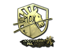 Samolepka (shox zlatá PGL Antwerp 2022)
