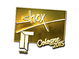Samolepka (shox zlatá Kolín nad Rýnem 2015)