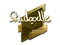 Samolepka (Skadoodle zlatá Boston 2018)