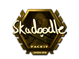 Samolepka (Skadoodle zlatá London 2018)