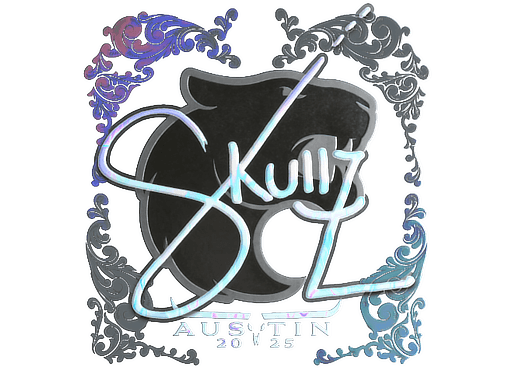Klistermærke (skullz holo Austin 2025)