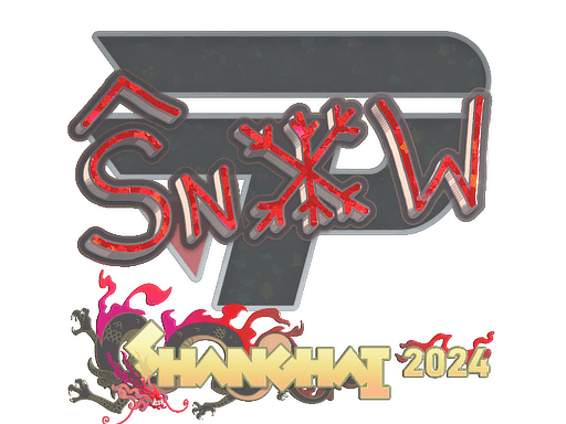 Klistermærke (snow glitter Shanghai 2024)