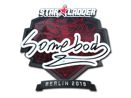Klistermærke (somebody folie Berlin 2019)