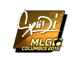 Samolepka (Spiidi zlatá MLG Columbus 2016)