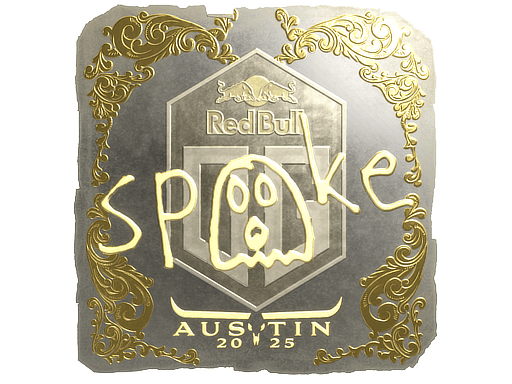 Samolepka (spooke zlatá BLAST.tv Austin 2025)
