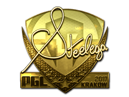 Samolepka (steel zlatá Krakow 2017)