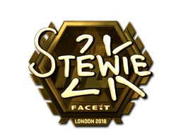Samolepka (Stewie2K zlatá London 2018)