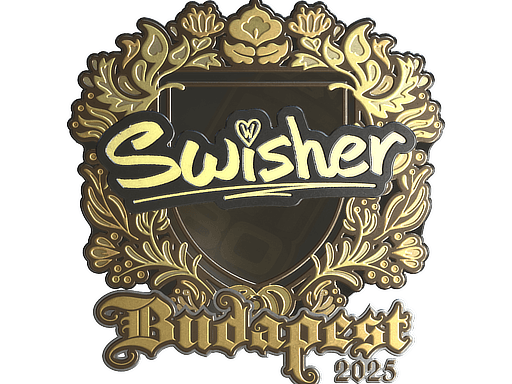 Samolepka (Swisher zlatá StarLadder Budapest 2025)