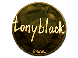 Samolepka (tonyblack zlatá Katowice 2019)
