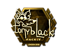 Samolepka (tonyblack zlatá London 2018)