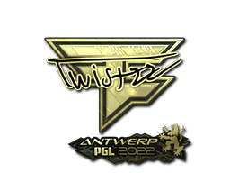 Samolepka (Twistzz zlatá PGL Antwerp 2022)