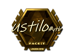 Klistermærke (USTILO guld London 2018)