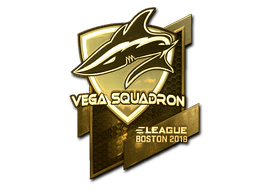 Klistermærke (Vega Squadron guld Boston 2018)