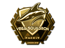 Klistermærke (Vega Squadron guld London 2018)