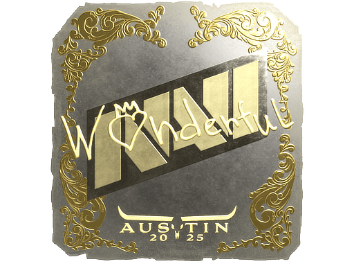 Klistermærke (w0nderful guld Austin 2025)