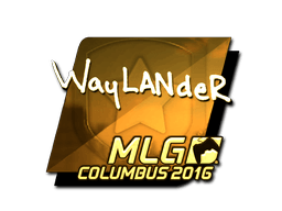Aufkleber (wayLander Gold MLG Columbus 2016)