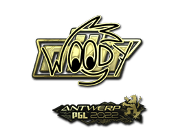 Samolepka (WOOD7 zlatá PGL Antwerp 2022)