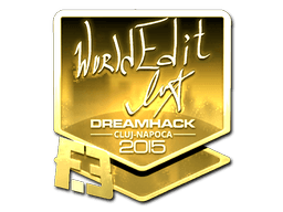 Samolepka (WorldEdit zlatá Kluž 2015)