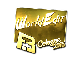 Samolepka (WorldEdit zlatá Kolín nad Rýnem 2015)
