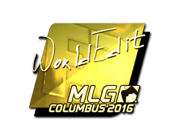 Samolepka (WorldEdit zlatá MLG Columbus 2016)