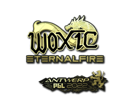 Klistermærke (woxic guld Antwerp 2022)