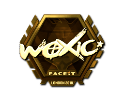 Klistermærke (woxic guld London 2018)