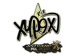 Samolepka (Xyp9x zlatá PGL Antwerp 2022)