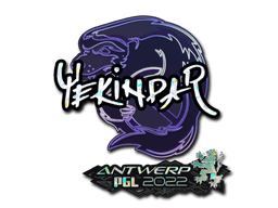 Klistermærke (YEKINDAR glitter Antwerp 2022)