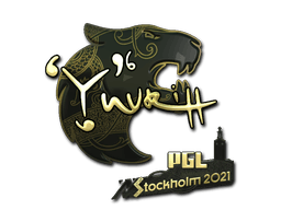 Samolepka (yuurih zlatá PGL Stockholm 2021)