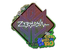 Klistermærke (Zyphon glitter Rio 2022)