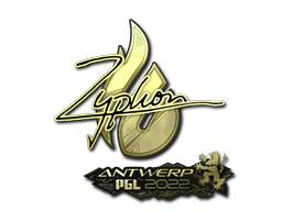 Samolepka (Zyphon zlatá PGL Antwerp 2022)