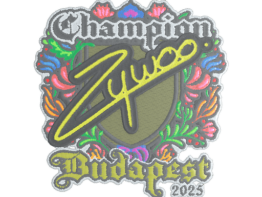 Adesivo (ZywOo Ricamato, Campione Budapest 2025)