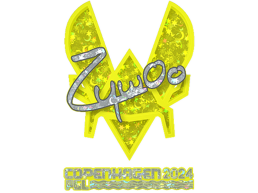 Klistermærke (ZywOo glitter Copenhagen 2024)
