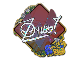 Klistermærke (ZywOo glitter Rio 2022)