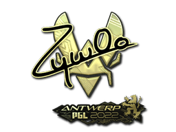 Samolepka (ZywOo zlatá PGL Antwerp 2022)