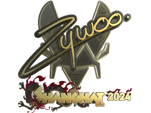 Samolepka (ZywOo zlatá Perfect World Shanghai 2024)